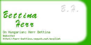 bettina herr business card